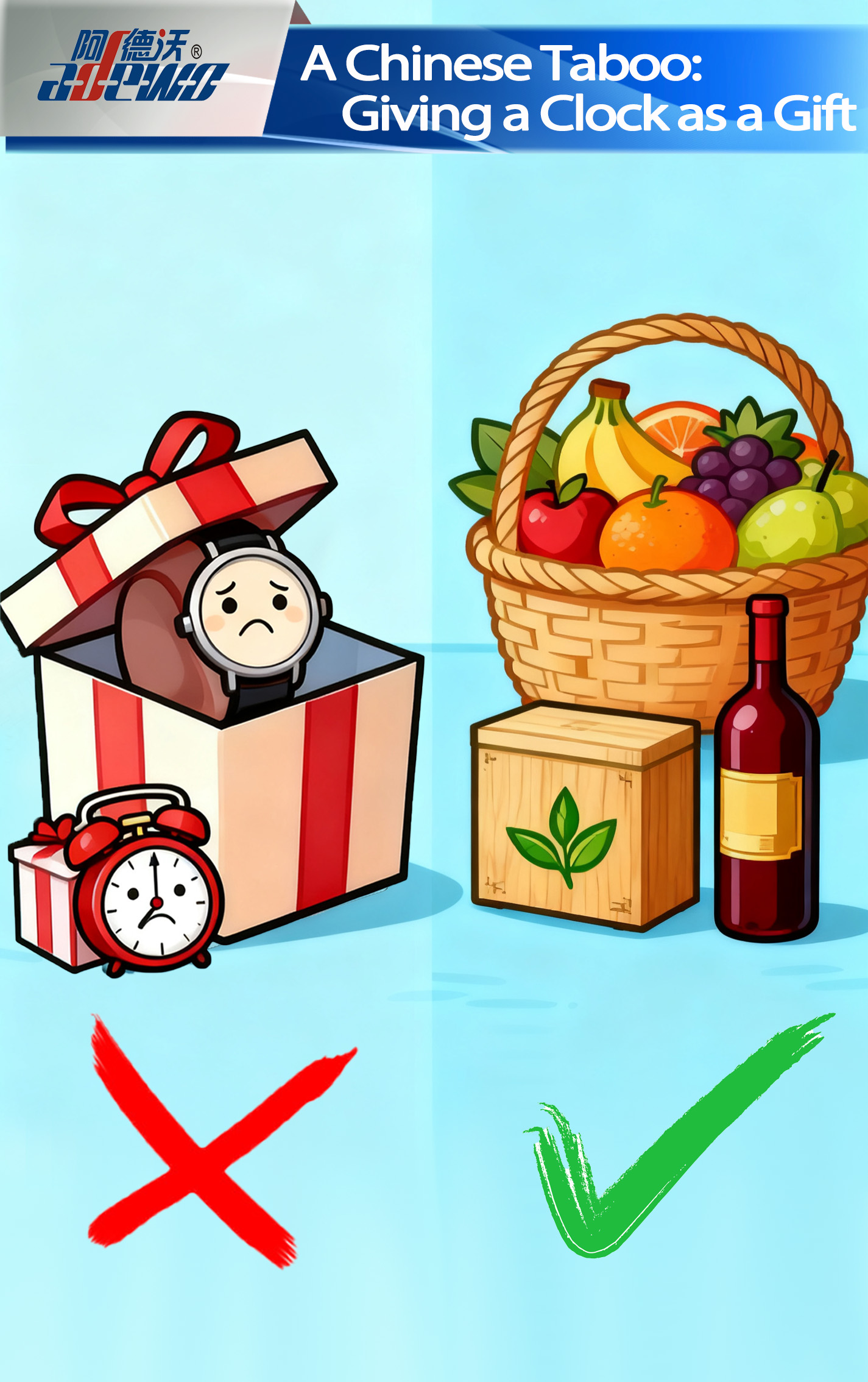 Taboo Cina: Menehi jam minangka hadiah