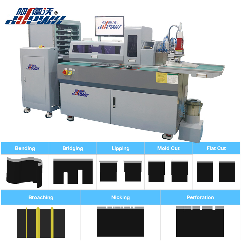 ABM-832C2 Multi-Fungsi Steel Rule Die Auto Bender Machine kanggo Pembuat Die Bersertifikat BOBST