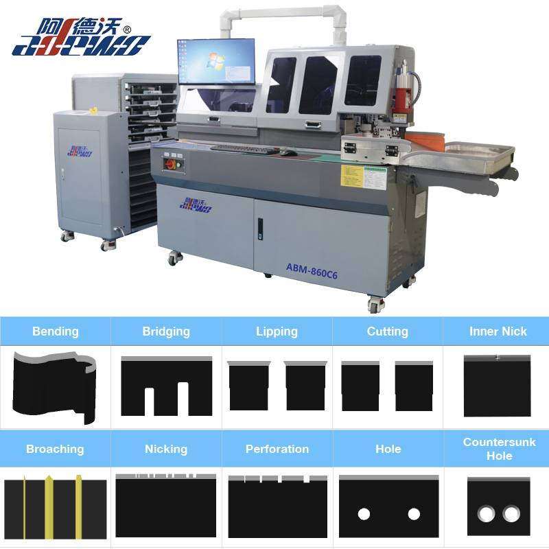 Blister Die Motong Mold Otomatis Bender kanthi bolongan countersunk