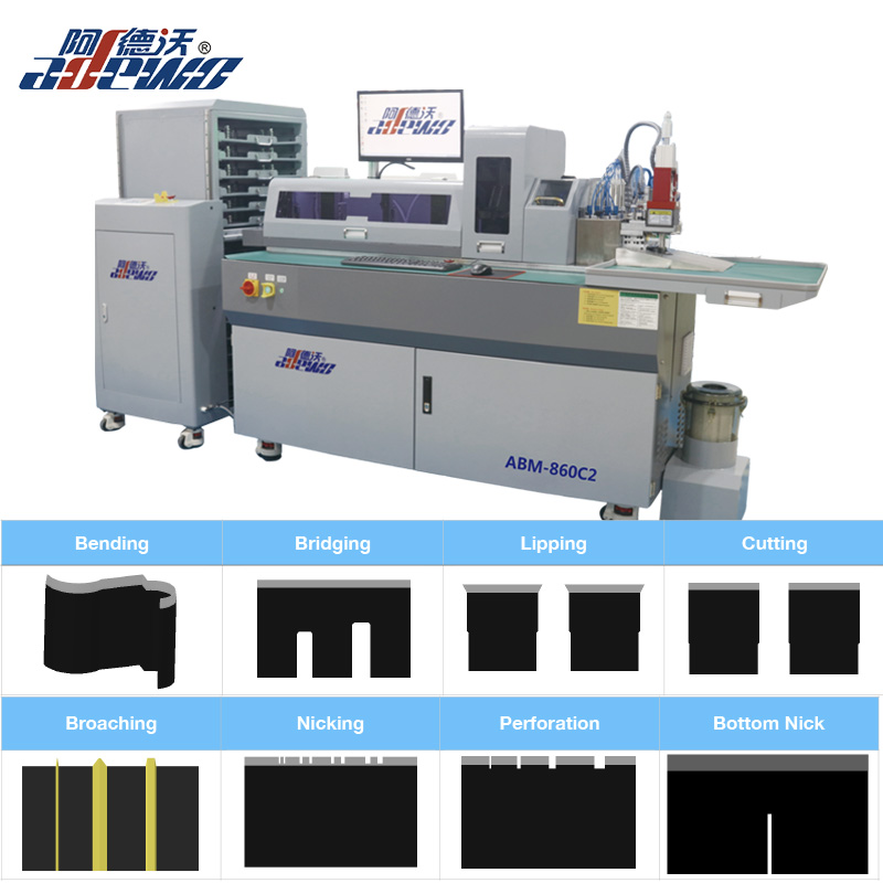 High Steel Aturan Auto Mlengkung Machine karo Broach